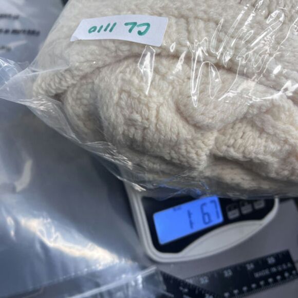 Vintage Cream Cable Knit Shawl Collar Cardigan Sweater Men’s Large 100% Acrylic - Picture 12 of 12